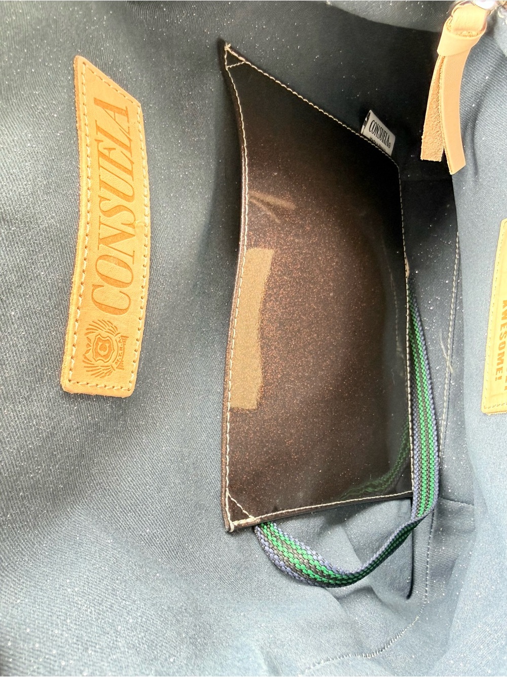 Consuela Nilo Sling Blue Bucket Leather Bag - Picture 13 of 14